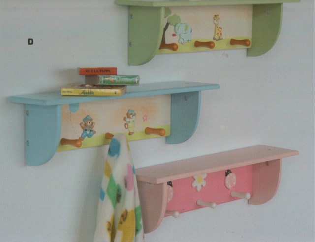 000812 Attaccapanni con mensola bimbi
