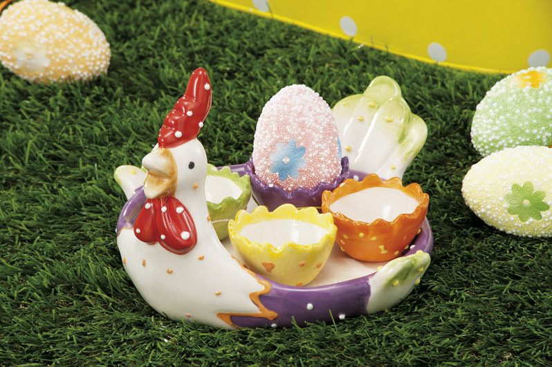 000187 Portauovo con vassoio gallina 24717