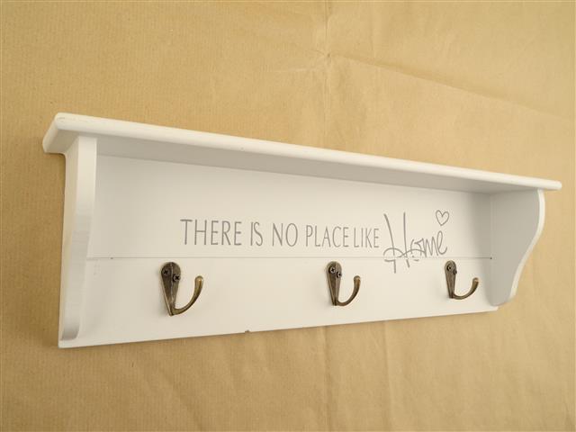 004864 Appendino 3 posti mensola legno bianco AP69