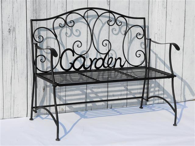 004234 Panchina in ferro con cuscino Sissi Luigia Vittoria Kate