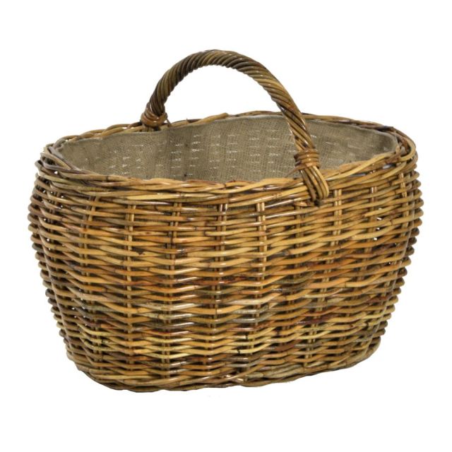 005468 Cesta slesia giunco marrone fodera juta ovale 64x47h4737