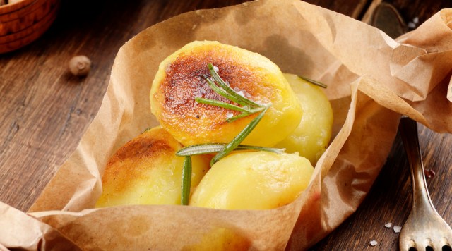 Boiled and baked potato